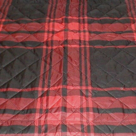 6 Pc. Red Buffalo Plaid Quilt Set Queen Modern Southern Home - Picture 3 of 4